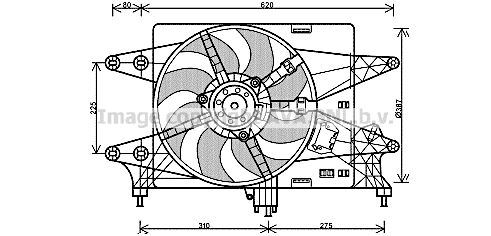 AVA QUALITY COOLING ventiliatorius, radiatoriaus FT7574